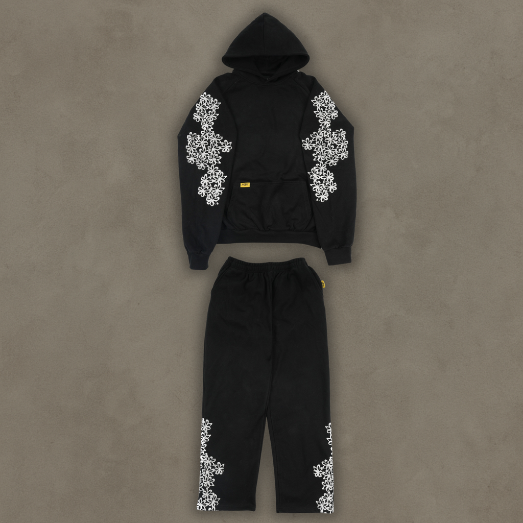 FLOWER HOODIE BLACK
