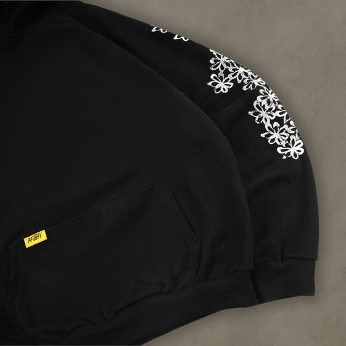 FLOWER HOODIE BLACK